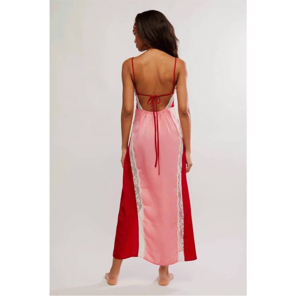 NEW FREE PEOPLE some kind of love maxi slips in sweetie pink, XL - Picture 2 of 8